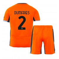 Camiseta Inter Milan Denzel Dumfries #2 Tercera Equipación Replica 2023-24 para niños mangas cortas (+ Pantalones cortos)